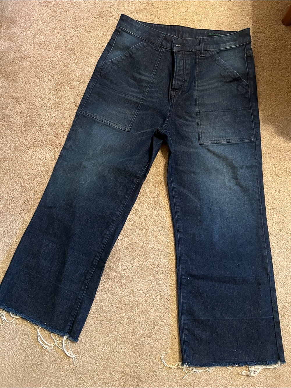 United Colors Of Benetton Dark Blue Wide Leg Jeans